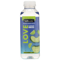 HELLOWATER: Love, Cucumber Lime Water, 16 oz