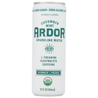ARDOR ORGANIC: Cucumber Mint Sparkling Water, 12 fo