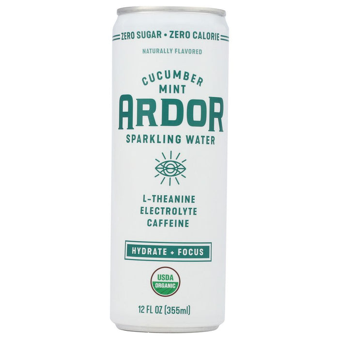 ARDOR ORGANIC: Cucumber Mint Sparkling Water, 12 fo