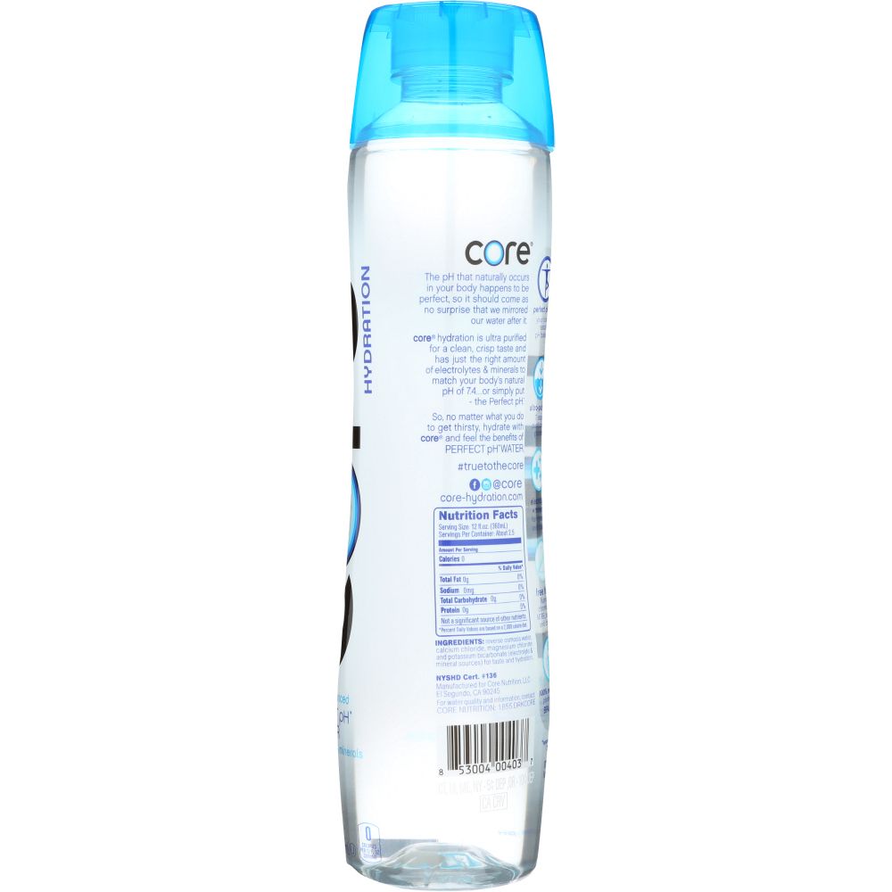 CORE HYDRATION: Perfectly Balanced Water, 30 oz