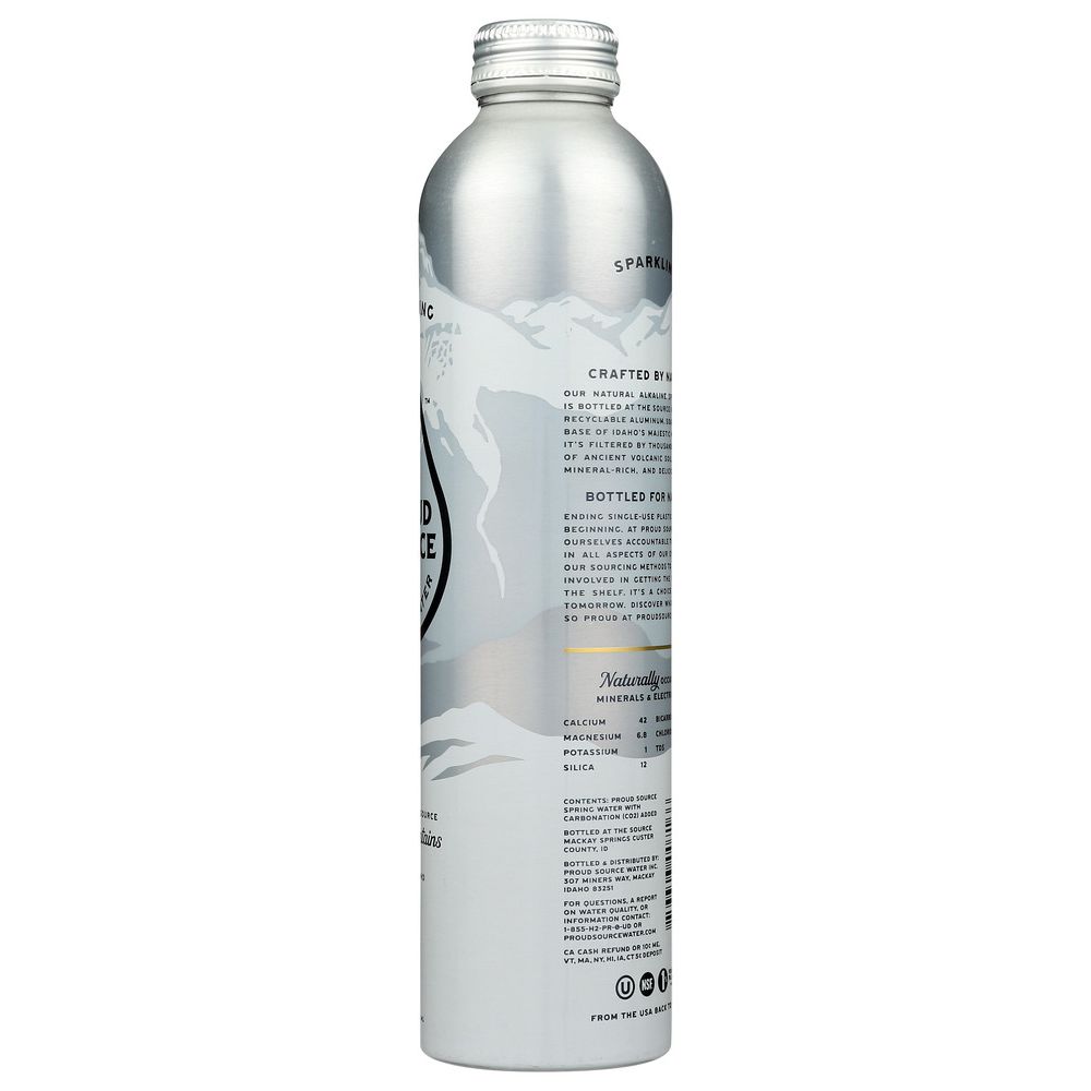 PROUD SOURCE: Rocky Mountains Sparkling Spring Water, 25.3 fo