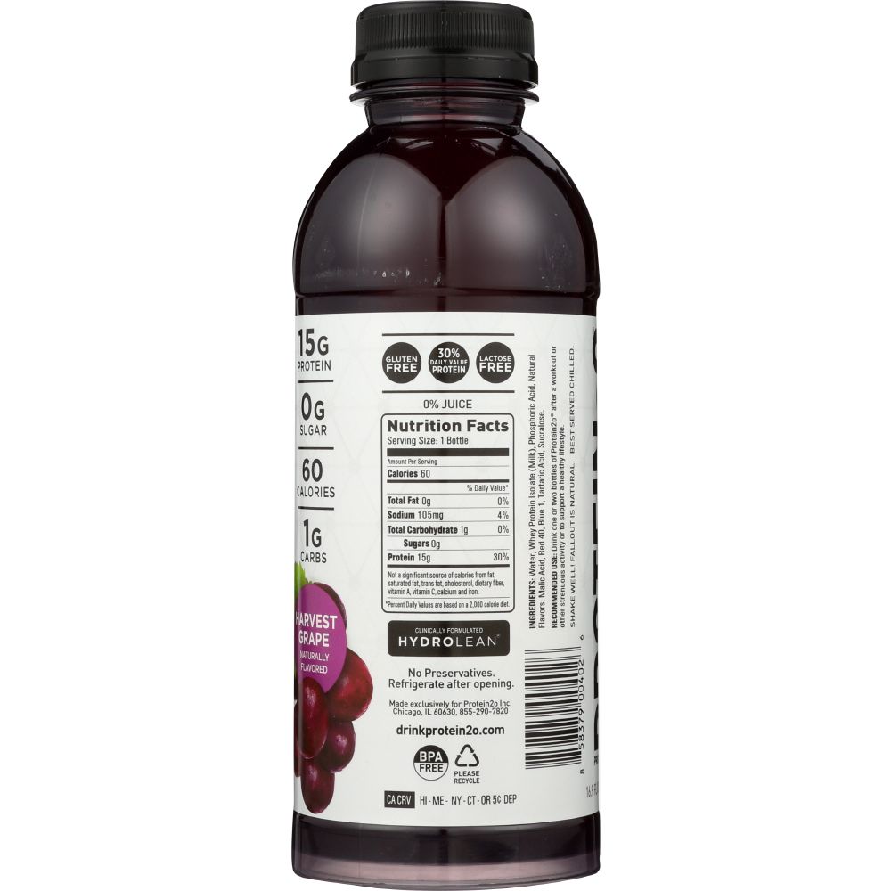 PROTEIN20: Harvest Grape Protein Infused Water, 16.9 fo