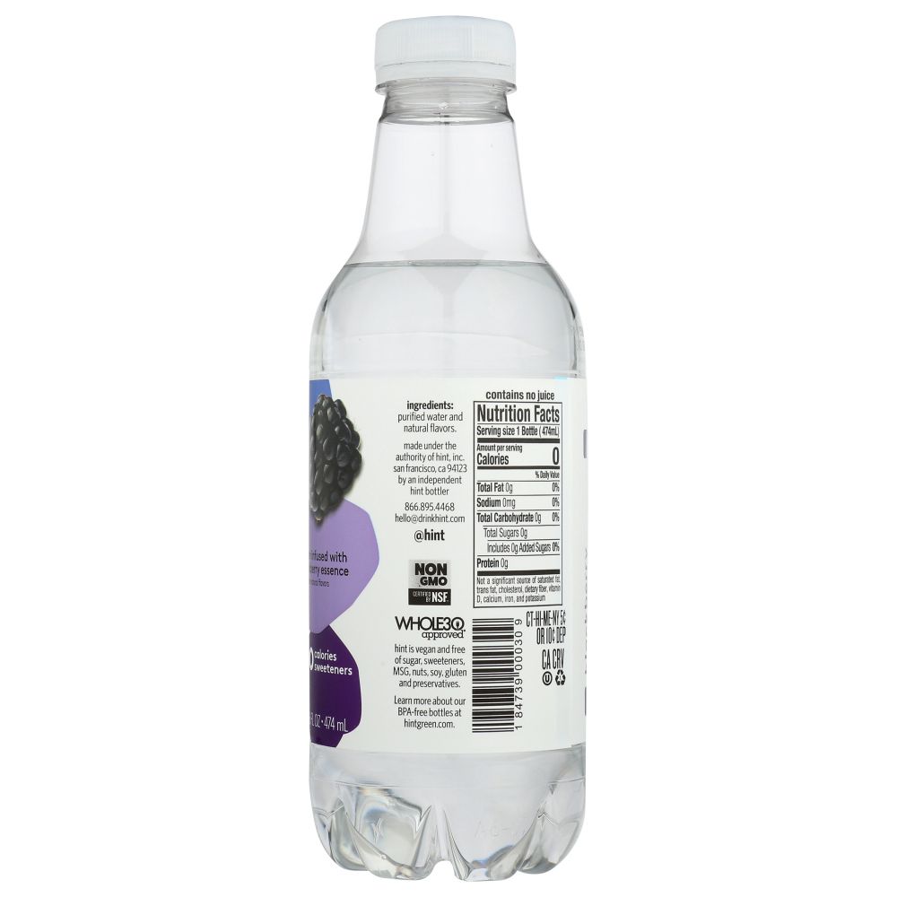 HINT: Premium Essence Blackberry Water, 16 Oz