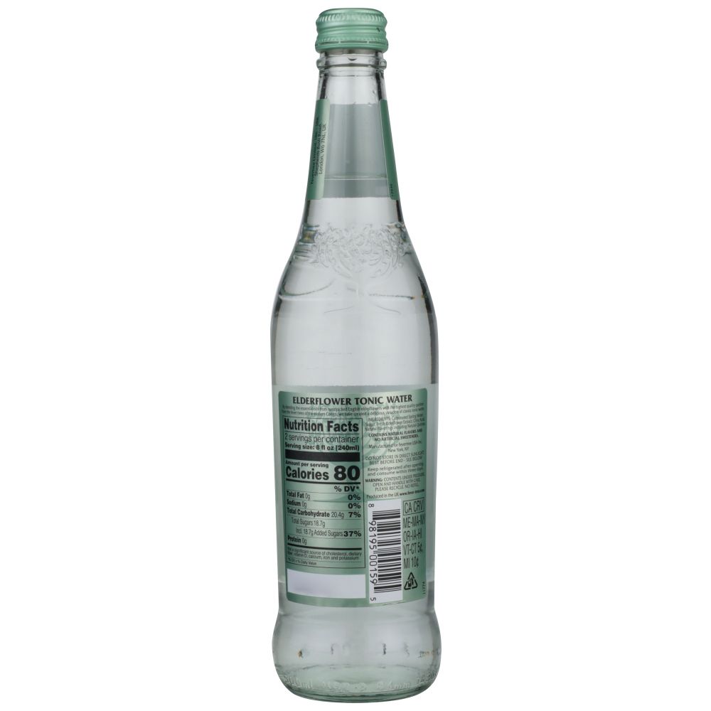 FEVER TREE: Elderflower Tonic Water, 16.9 oz